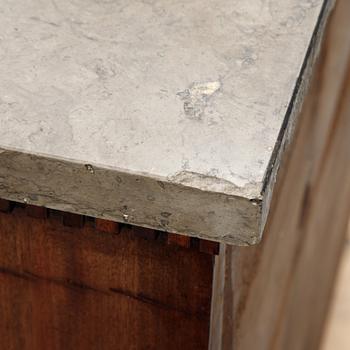 A late gustavian chest of drawers, ca 1800.