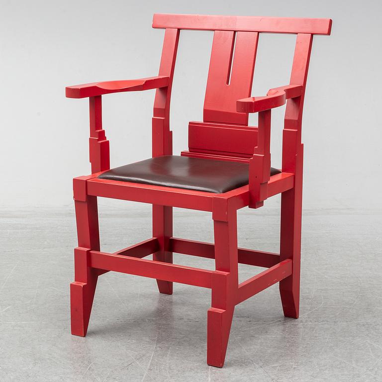 JOHN KANDELL, a 'Solitaire' armchair, Källemo AB, designed in 1988.