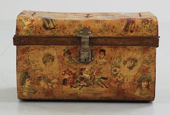 KOFFERT, plåt med bokmärken, E. Bates Wolverhampton, England, 1900-tal.