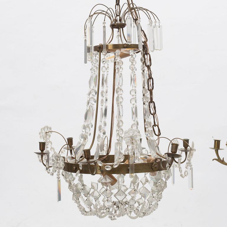 A Gustavian Style Chandelier, first half of the 20th Century.