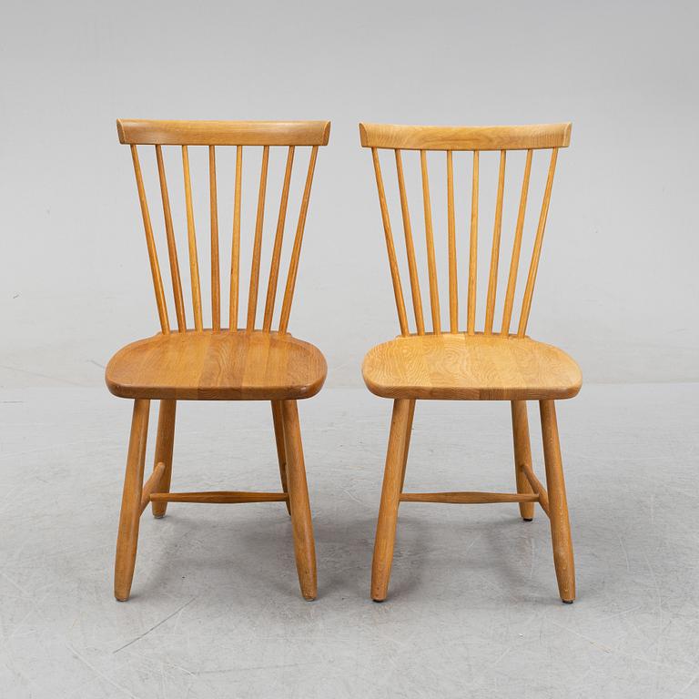 Carl Malmsten, a set of six 'Lilla Åland' oak chairs, Stolab, 21st Century.