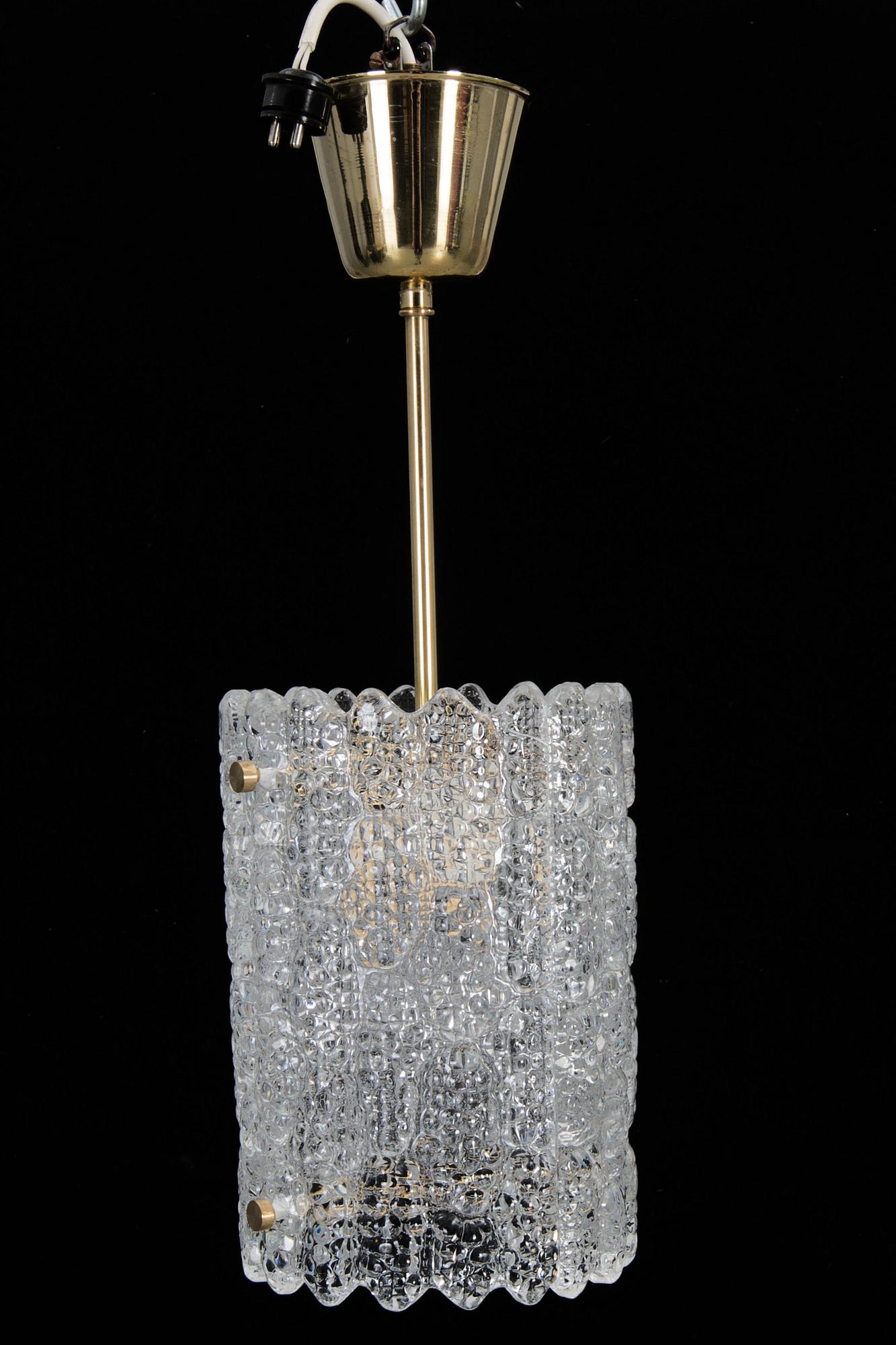 TAKLAMPA, Carl Fagerlund, Orrefors. Höjd 52 cm.