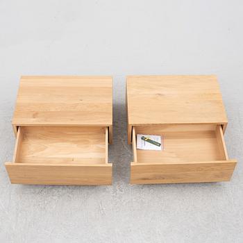 Bedside tables, a pair, "Madra", Ethnicraft, Belgium, contemporary.