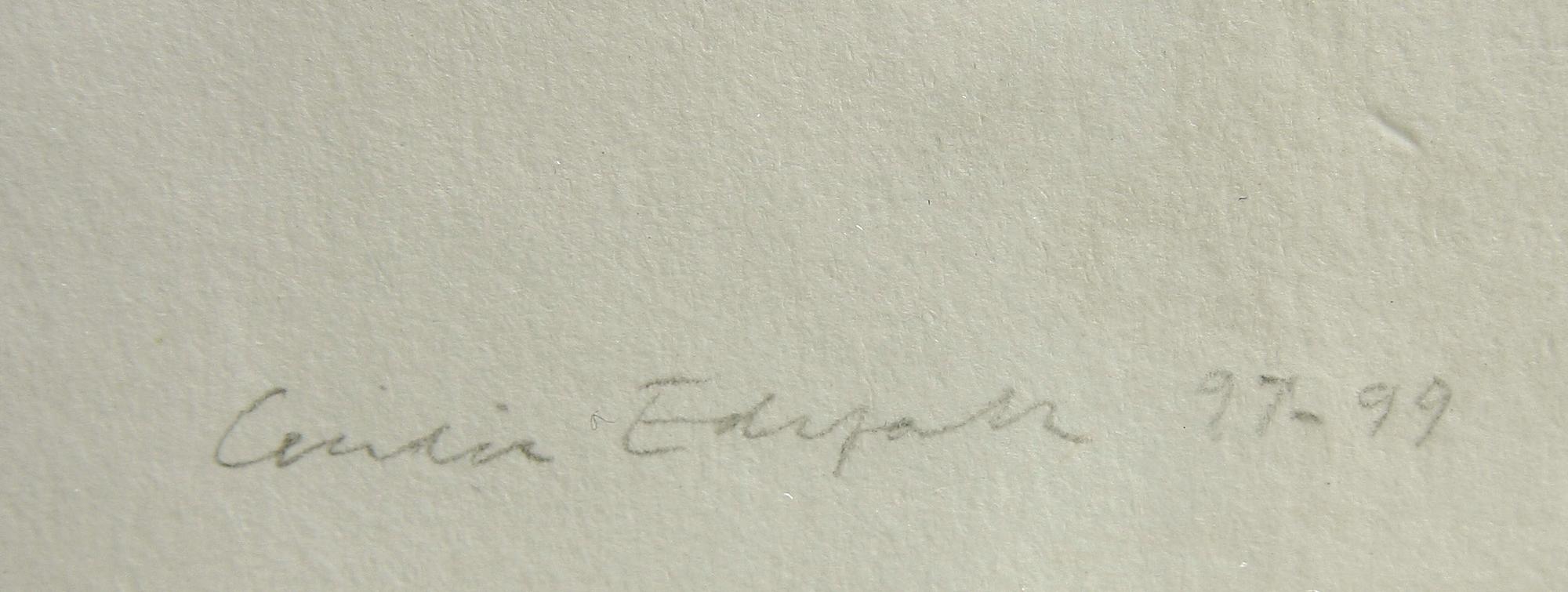 CECILIA EDEFALK, blyerts/akvarell på papper, sign och dat 97-99.