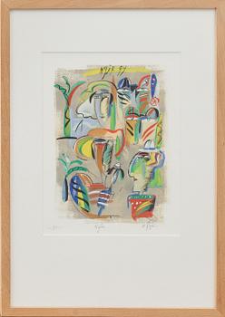 MADELEINE PYK, gouache, signerad och daterad -99-.