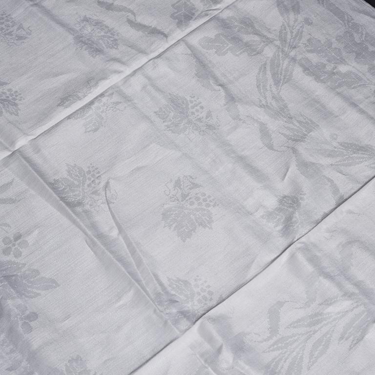 Teduk, linnedamast, "Lilla blomsterkorgen", ca 143,5 x 144 cm.