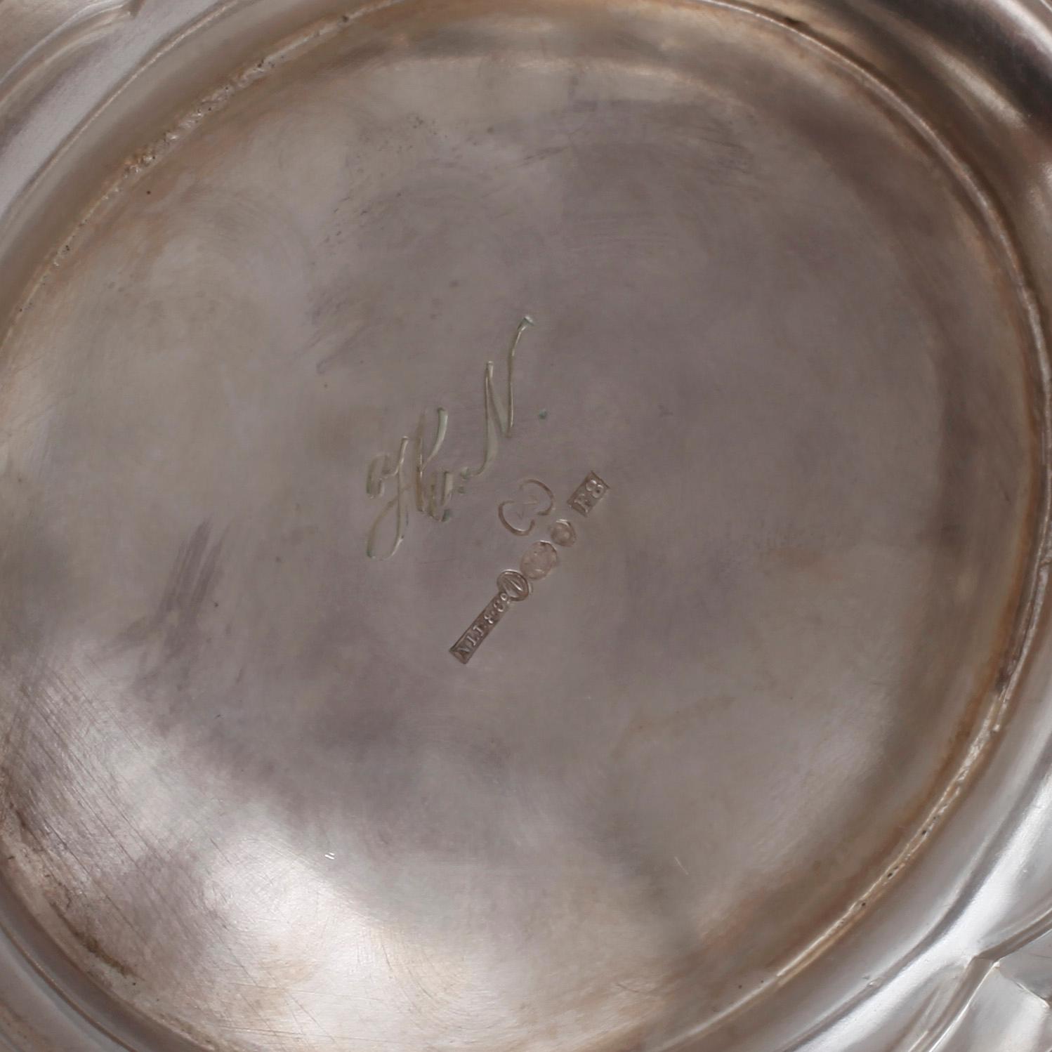 KAFFESERVIS, silver, 3 delar,  NLD & Co, 1932, vikt 1463 gram.