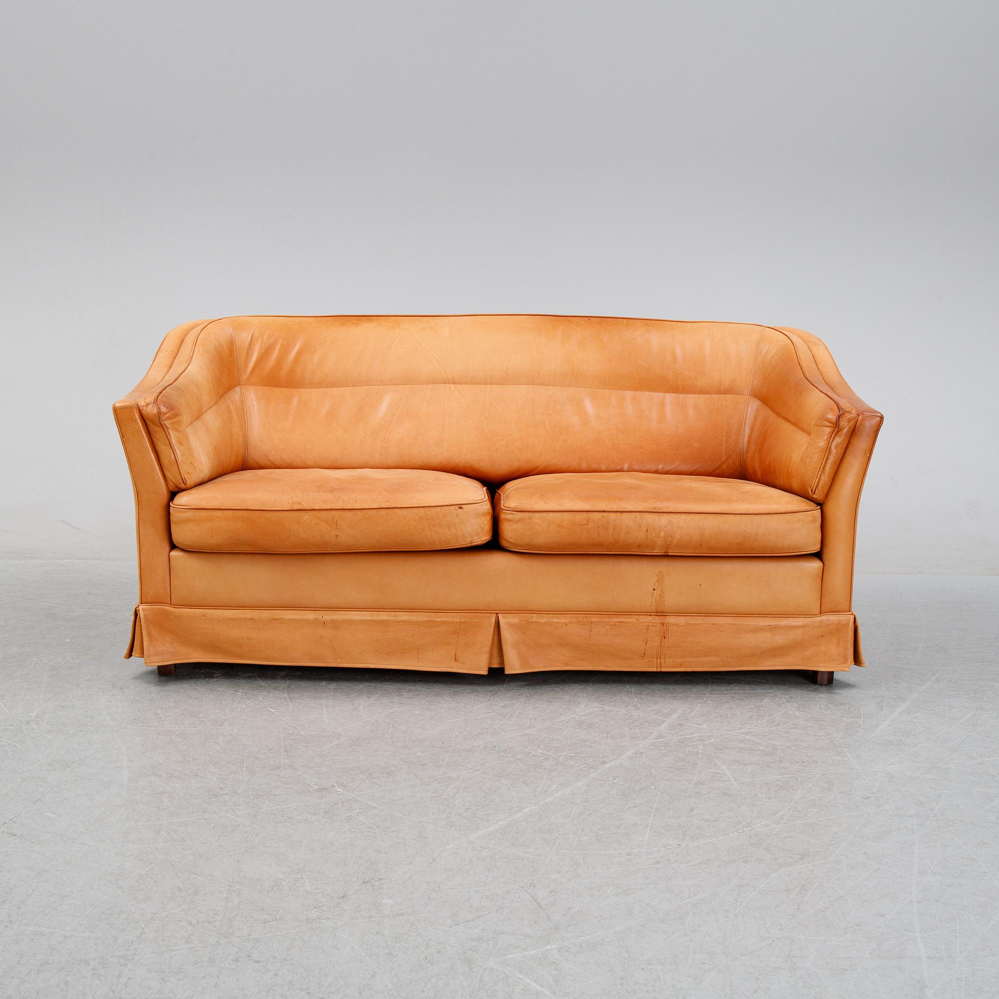 A 1960's leather sofa from Dux.