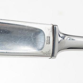 Tias Eckhoff, a pair of sterling silver carving utensils, 'Cypress', Georg Jensen, Denmark.