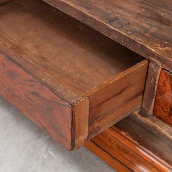 A late Baroque burr alder-veneered cabinet, first part of the 18th Century.