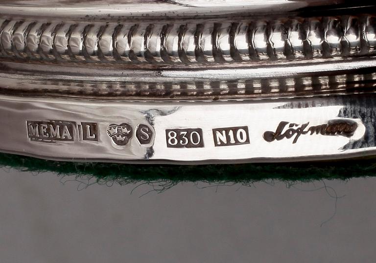 LJUSSTAKAR, ett par, silver, Löfman MEMA 1987.