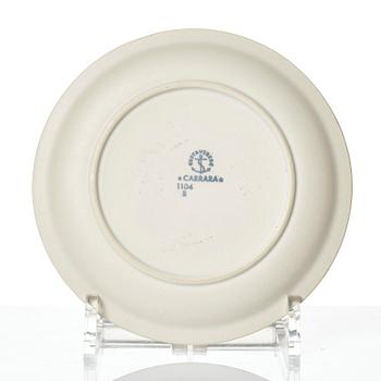 Wilhelm Kåge, 15 pieces of "Carrara" and "Gold Carrara" stoneware dishes, Gustavsberg, Sweden, 1930s/40s.