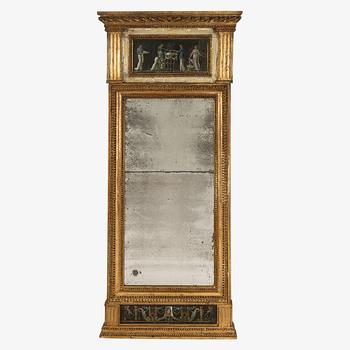 A late Gustavian mirror, Stockholm, circa 1800.
