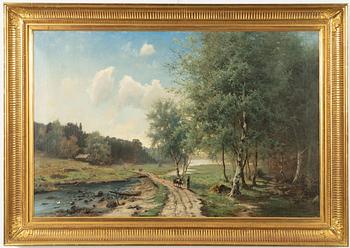 Alexis Ankarcrona, Sommarlanddkap med kvinna och ko.