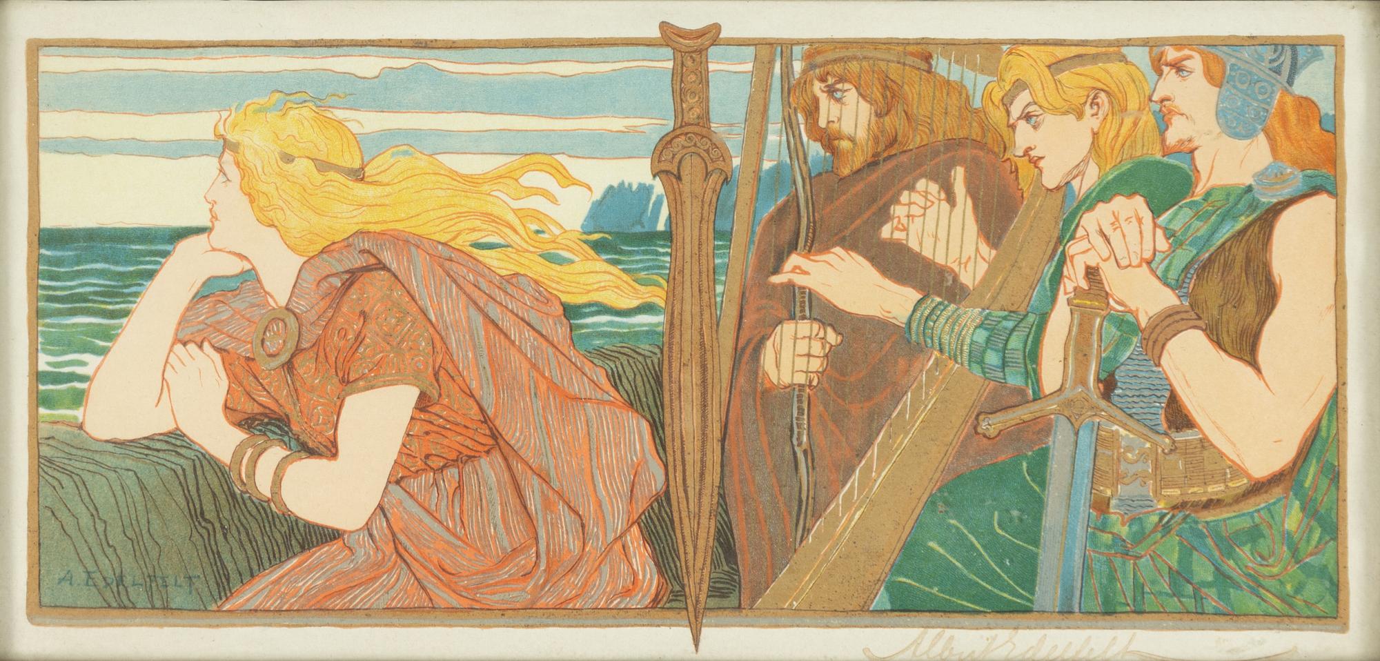 Albert Edelfelt, Illustration för Kung Fjalar.