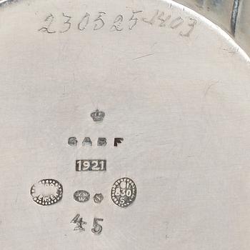 SENAPSBURK, silver, Georg Jensen, 1921. Nr 45. Vikt ca 198 gram.