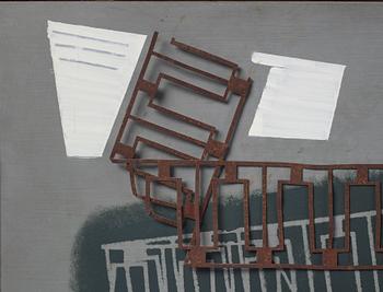 Fritz Grahn, blandteknik på pannå, signerad och daterad -64.