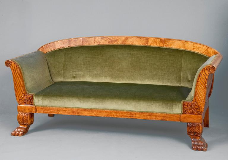 SOFFA, björk, Biedermeier, 1800-tal.