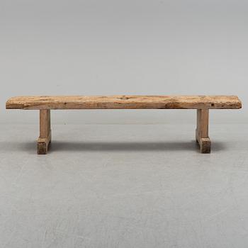 A 18th-/19th century pinewood bench.