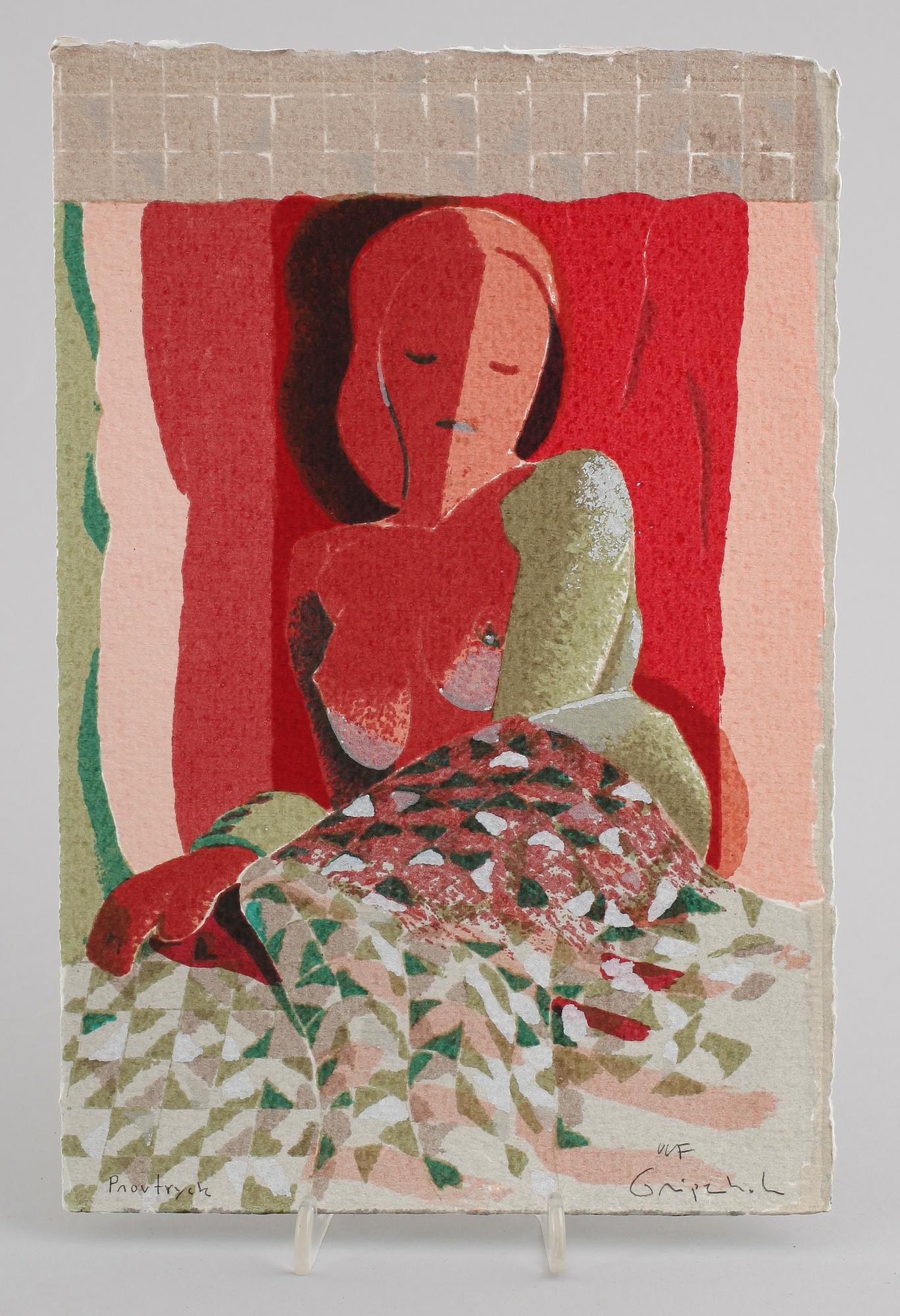 ULF GRIPENHOLM, färgitografi, signerad, provtryck.