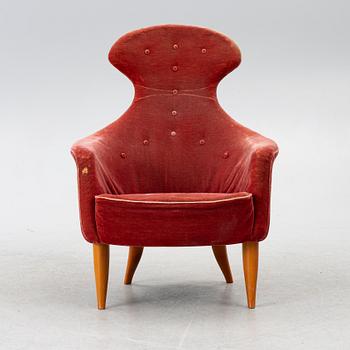 Kerstin Hörlin-Holmquist, an armchair, "Stora Eva" from the series "Paradiset", Triva, Nordiska Kompaniet, mid-20th century.