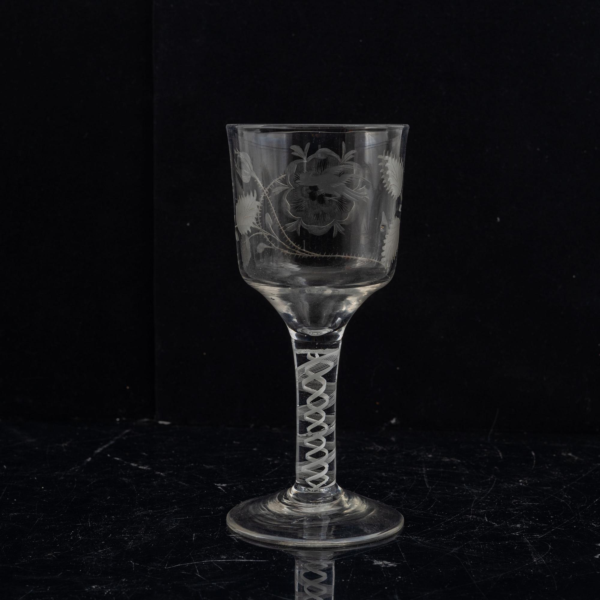 An Anglo-Irish 18th century wine glass.
