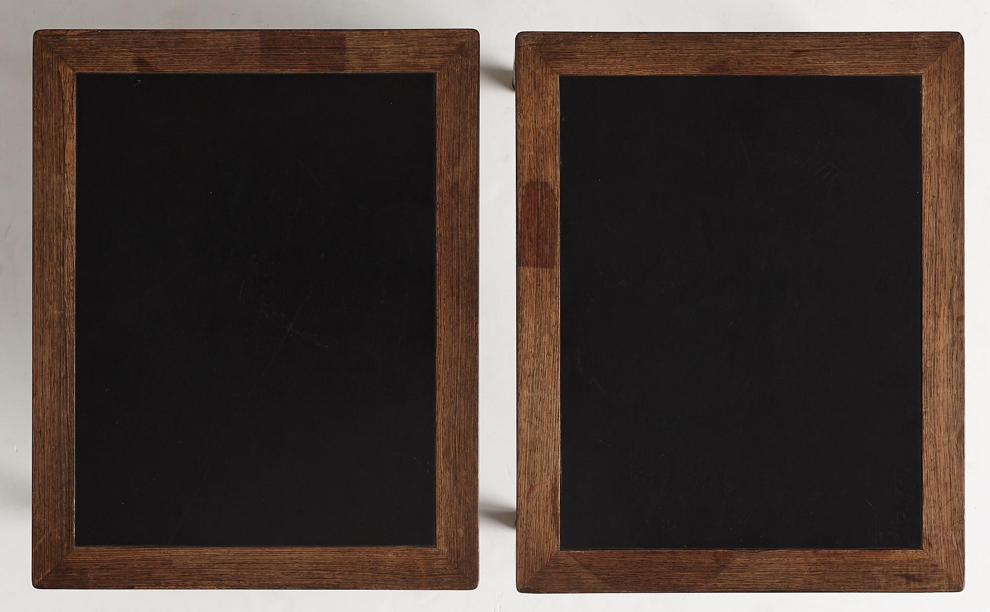 BERNT PETERSEN, a pair of rosewood veneered side tables from Wörts Möbelfabrik, Denmark, 1950's.