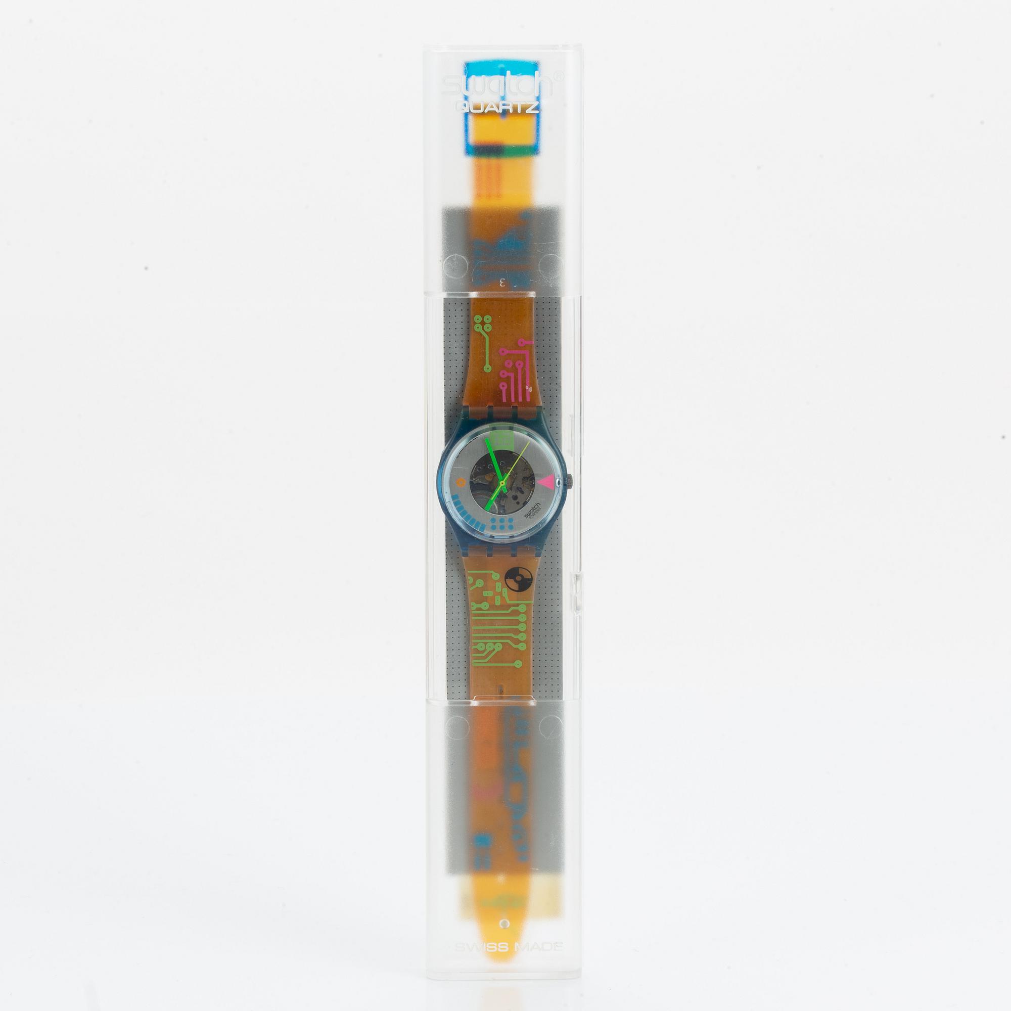 Swatch, Computrip, wristwatch, 34 mm.