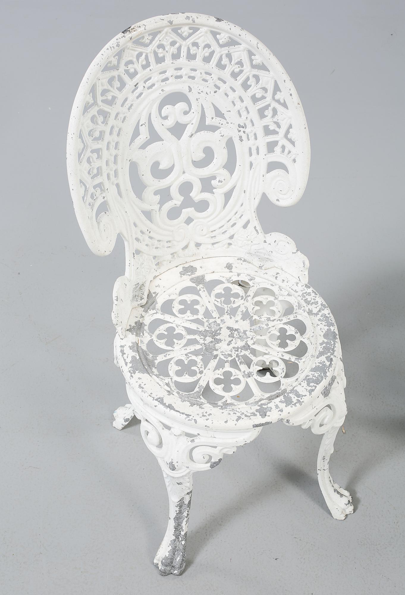 TRÄDGÅRDSMÖBLER, 5 delar, 1900-talets andra hälft.