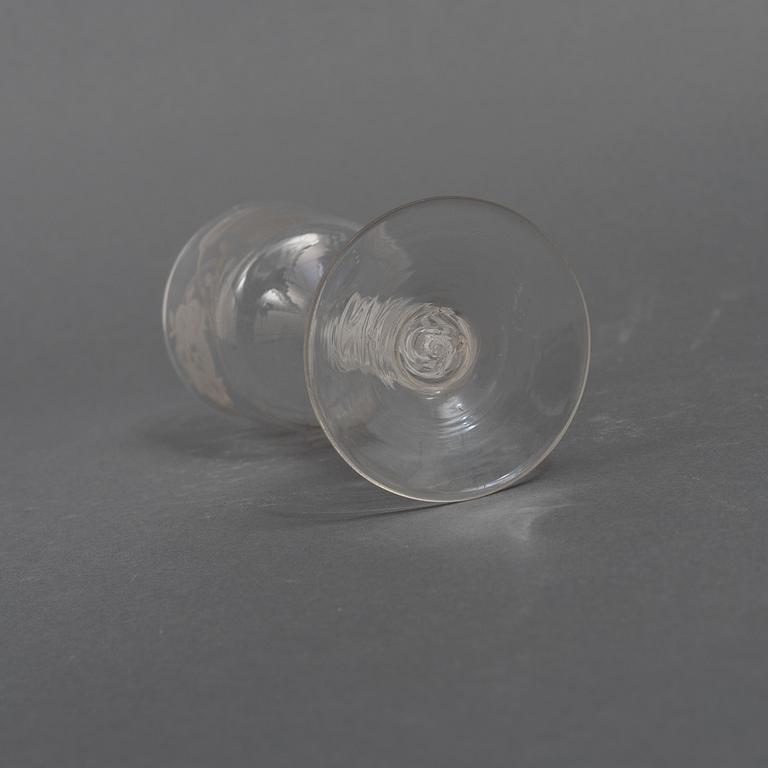 An Anglo-Irish 18th century wine glass.