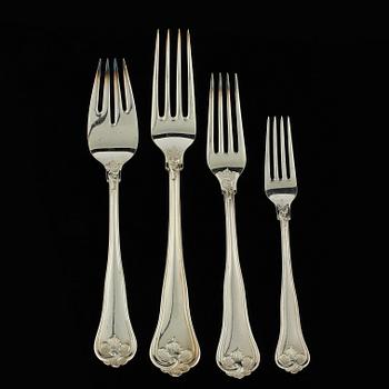 BESTICK, 81 delar, silver, sachsisk modell, 1940/1950-tal, ca 3 600 g.