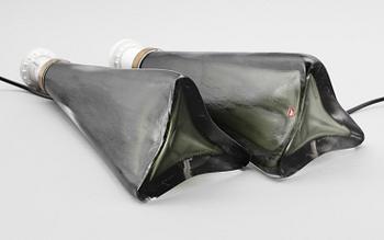 BORDSLAMPOR, 1 par, Carl Fagerlund, Orrefors, 1900-talets andra hälft.