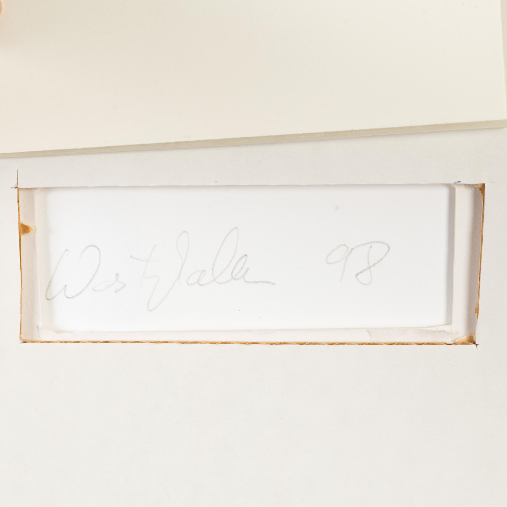 Olav Westphalen, mixed media on paper, signed and dated -98 verso.