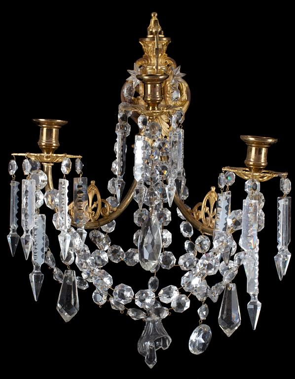 VÄGGAPPLIQUER, ett par, oscarianska, 1800-talets slut.