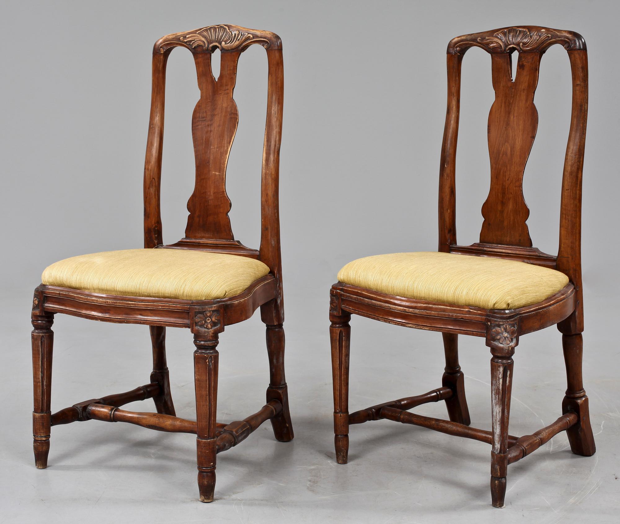 STOLAR, ett par, gustavianska 1700/1800-tal.