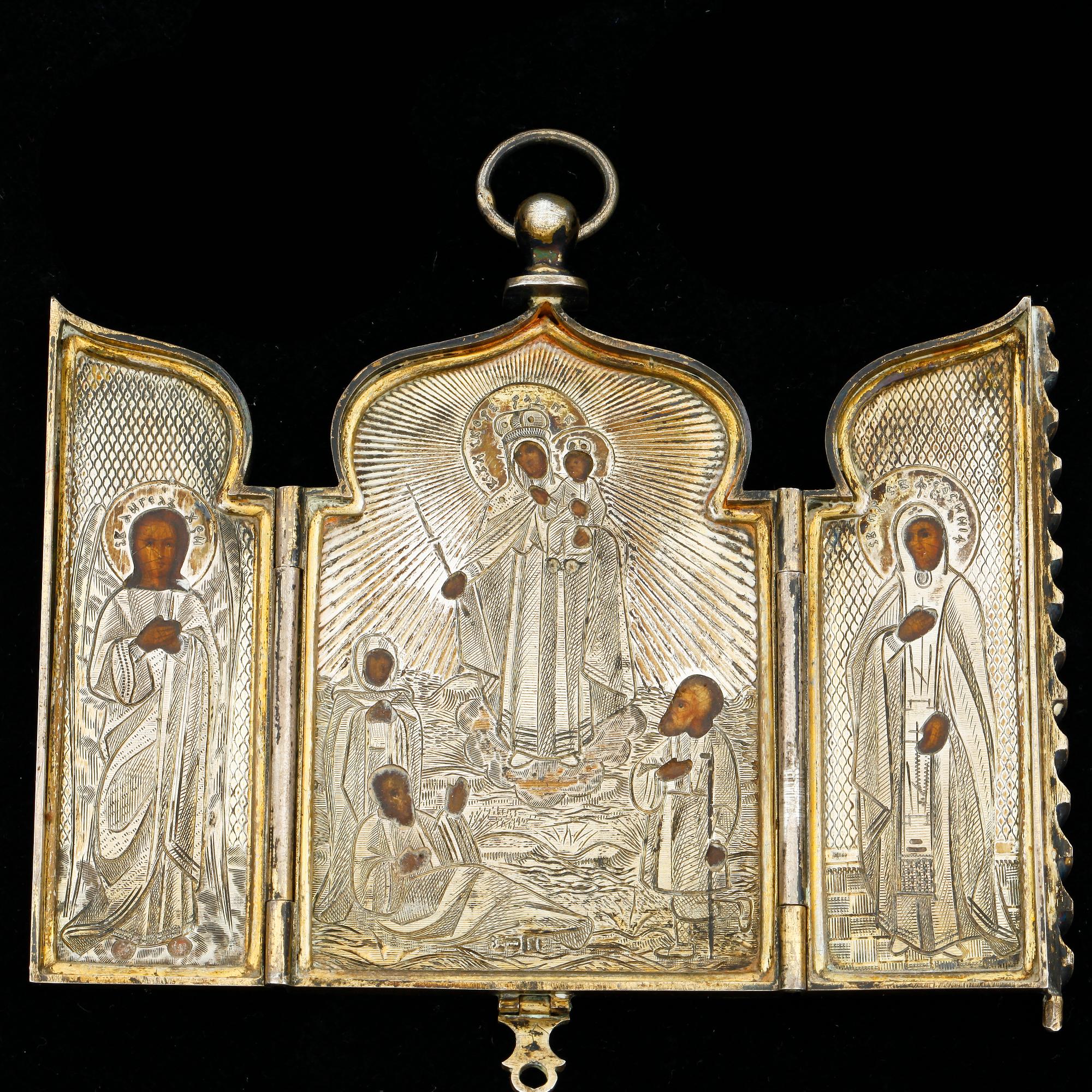 RESEIKON, förgyllt silver, Ryssland, 1896-1908.