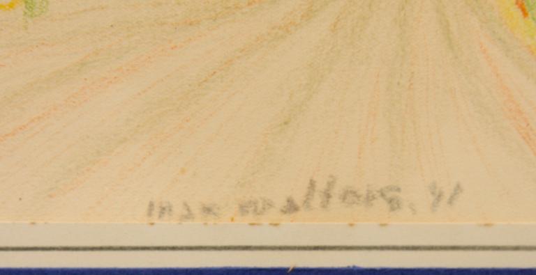 MAX WALTER SVANBERG, litografi och teckningar, 2 st, sign, dat 41 resp 53.