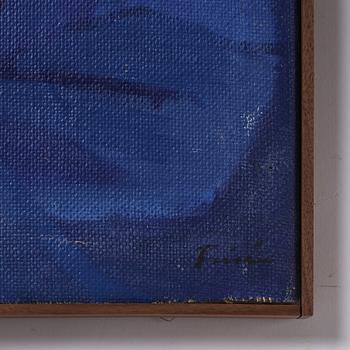 Vera Frisén, oil on relined canvas, signed.