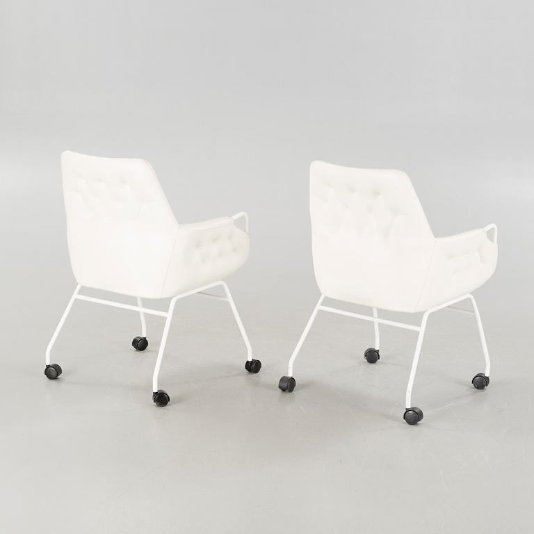 Six "Mirja" armchairs, designed by Bruno Mathsson for Bruno Mathsson International, dated 2001.