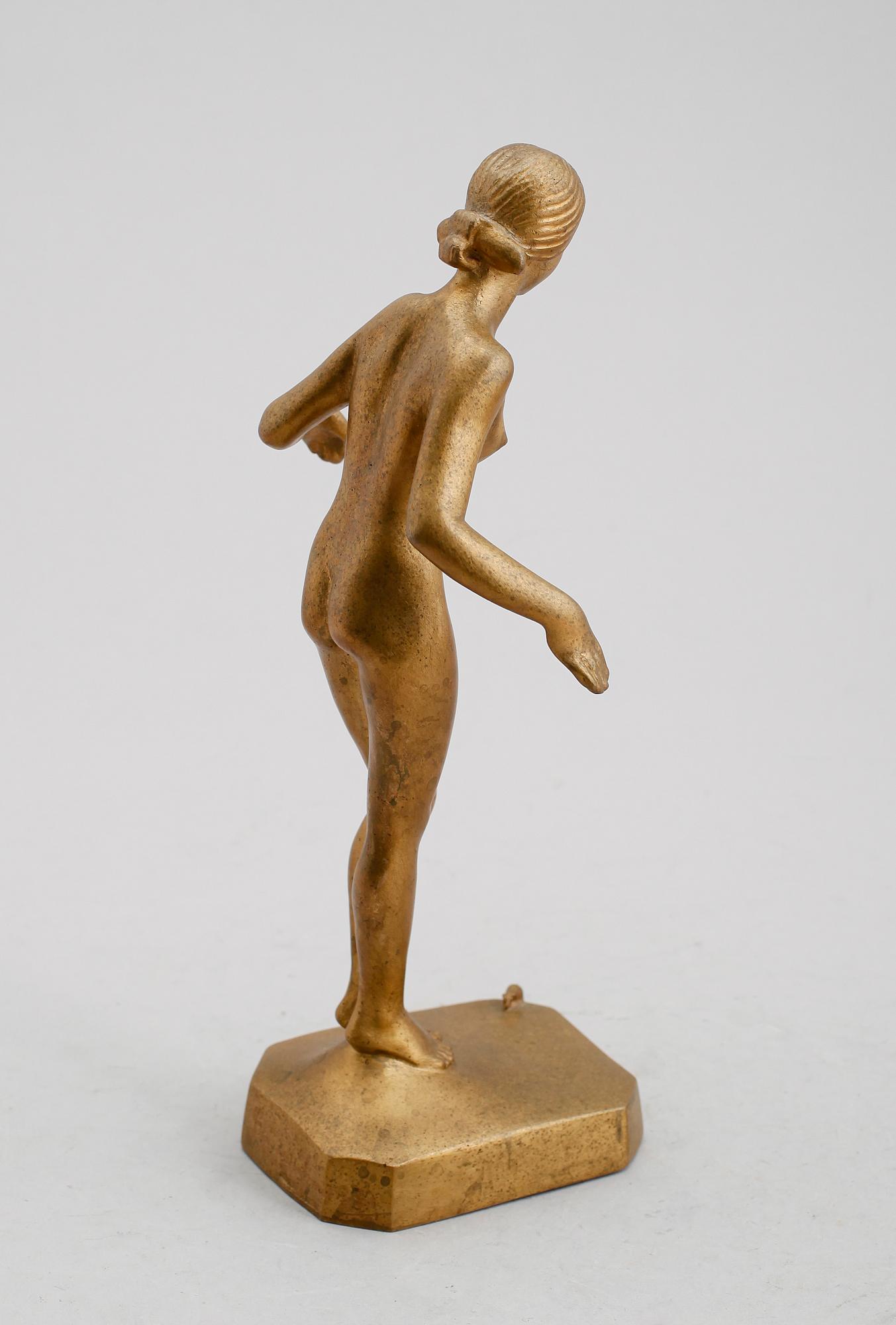 CARIN NILSON, skulptur, brons, signerad och daterad 1933.