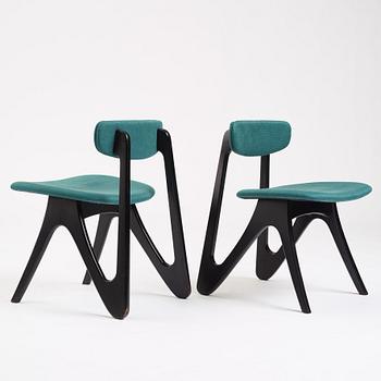 Helge Vestergaard Jensen, a rare set of six chairs, cabinetmaker Thysen Nielsen, Denmark 1954.