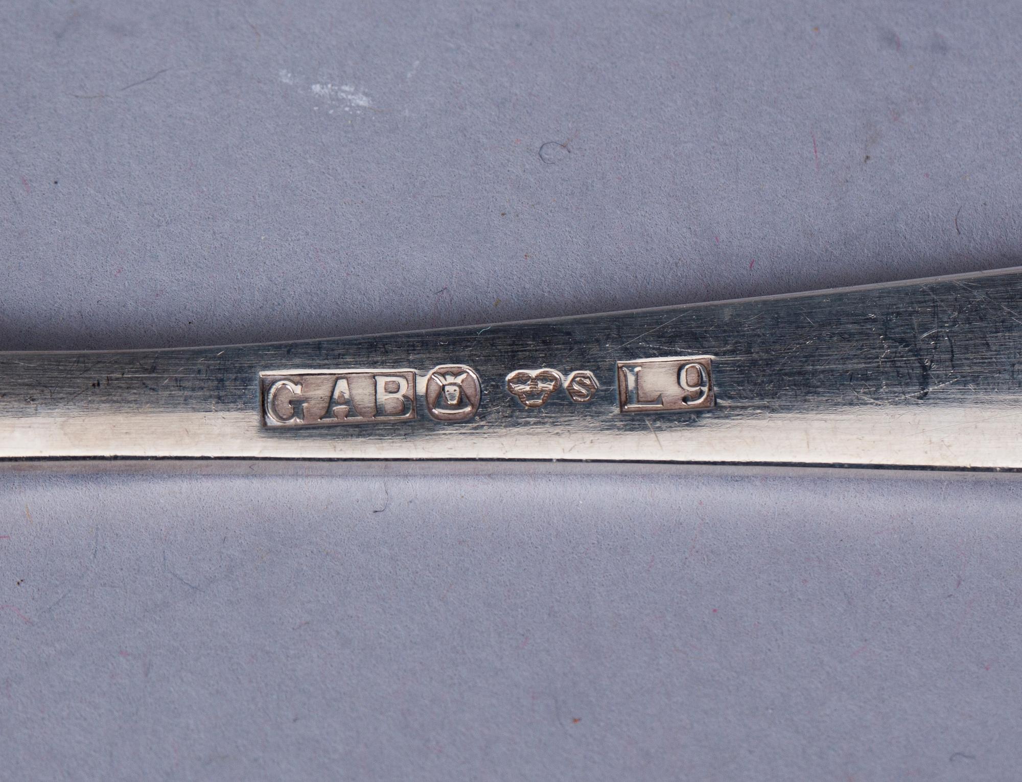 BESTICKUPPSÄTTNING, silver, 79 delar,"Rosenholm", GAB, Stockholm. Vikt ca 3000g.