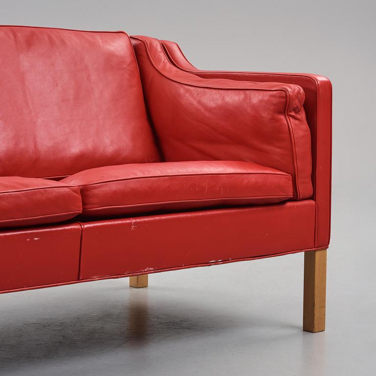 Børge Mogensen, a leather upholstered three-seated sofa, Fredericia Furniture, Denmark.