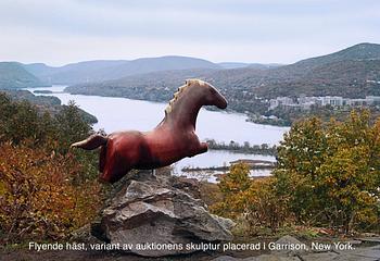 An Ulla & Gustav Kraitz stoneware sculpture of a horse, Förslövsholm, Sweden.