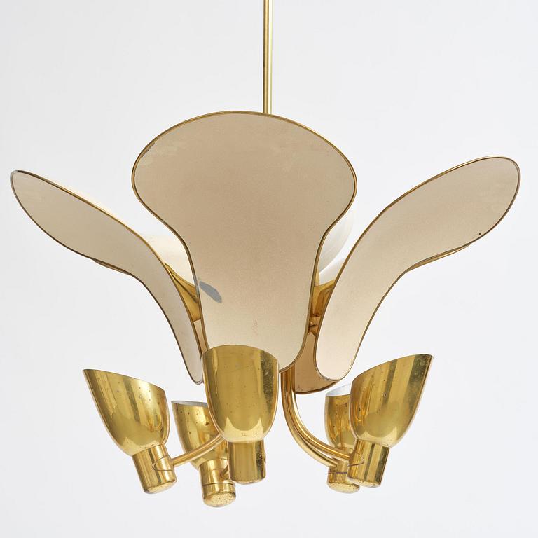 Carl-Axel Acking, a rare ceiling lamp model 982, Bröderna Malmströms Metallvarufabrik, Malmö, 1950s.