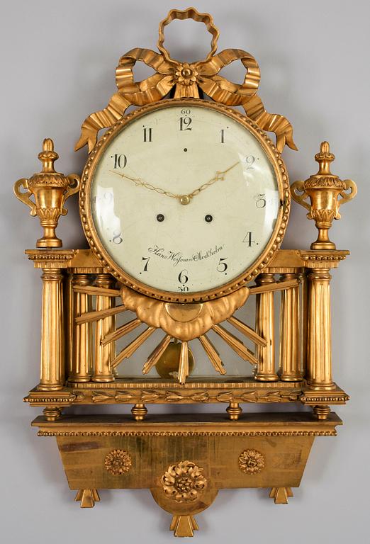 VÄGGPENDYL, sengustaviansk, Hans Wessman Stockholm (urmakare i Stockholm 1787-1805).