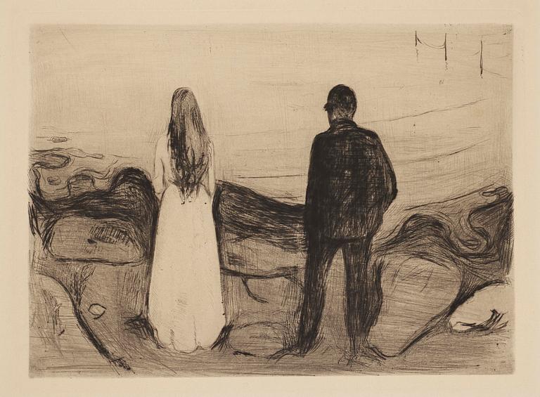 Edvard Munch, "Two Human Beings, The Lonely Ones".