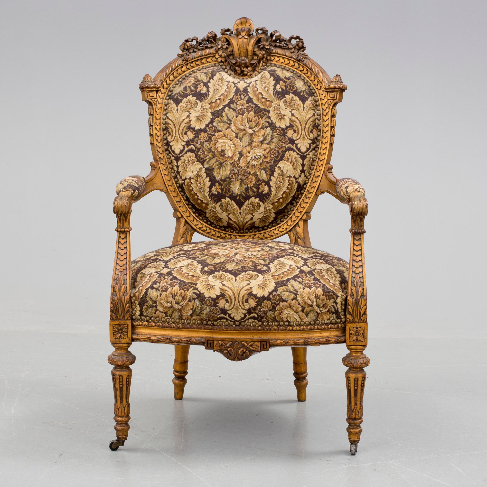 KARMSTOL. Louis XVI-stil. 1900-talets första hälft.
