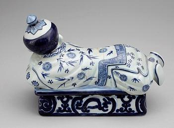 HUVUDKUDDE, porslin, Kina, 1800/1900-tal.