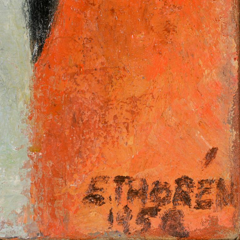 ESAIAS THORÉN, olja på duk. Signerad E. Thorén och daterad 1958.
